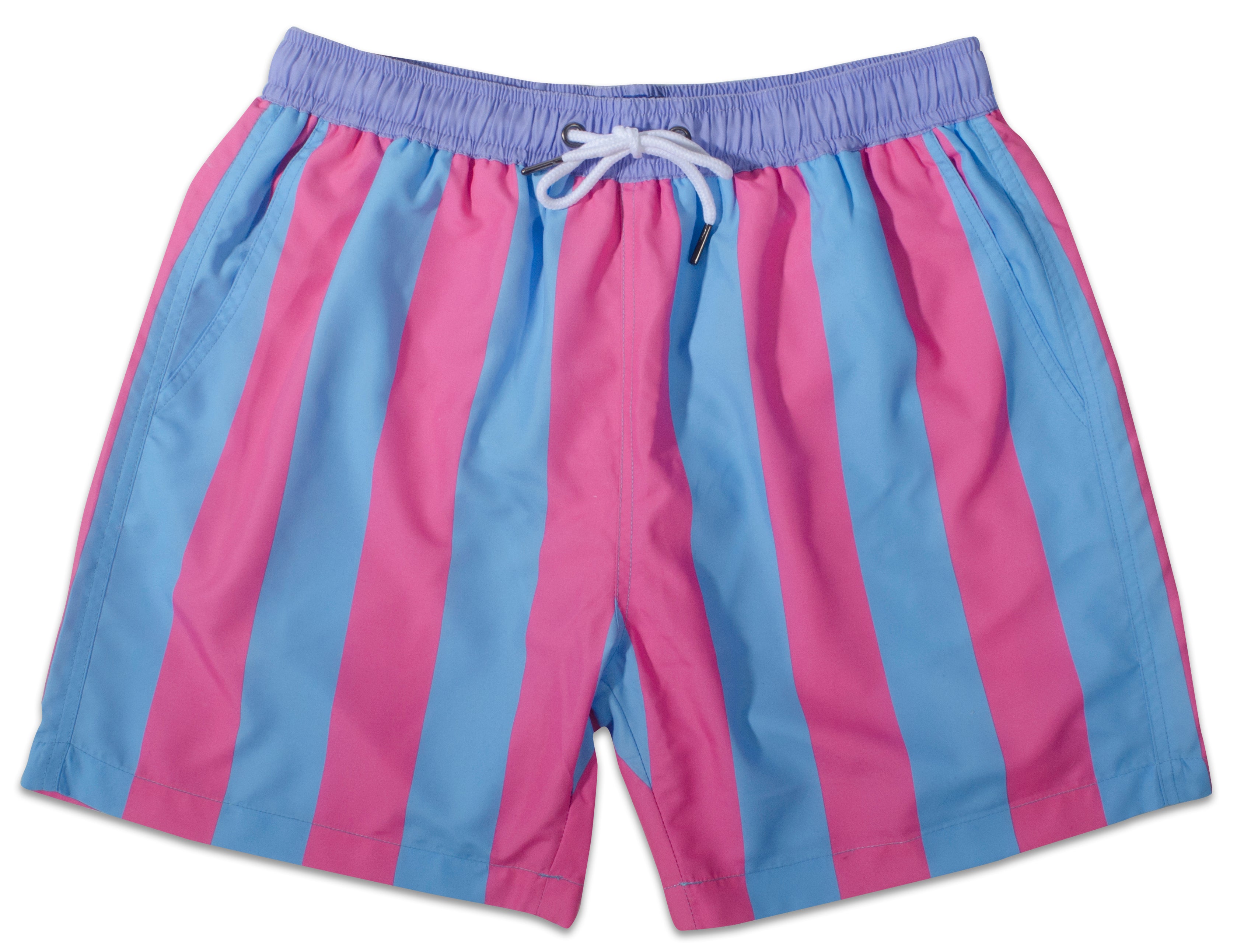 Zelos Women Small Pink Blue Colorful Side Stripes Graphic Activewear Shorts